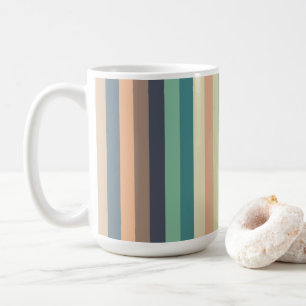 Farbenfrohe trendy Streifen Kaffeetasse