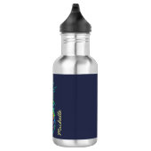 Farbenfrohe trendy tropische Ananas Personalisiert Edelstahlflasche (Rechts)