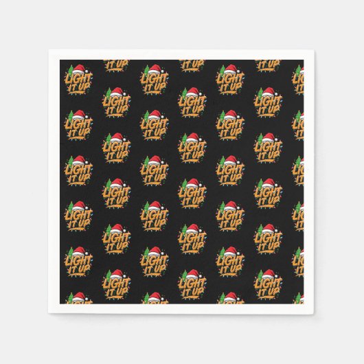 Farbenfrohe trendy Weihnachten Serviette (Vorderseite)