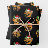 Farbenfrohe, trendy Weihnachtswrapping-Papier Geschenkpapier Set (Beispiel)