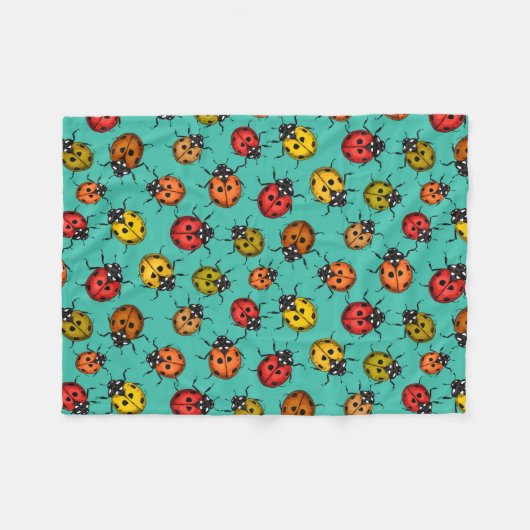 Farbenfrohe Treppenbuchten auf türkis Fleecedecke (Vorderseite (Horizontal))