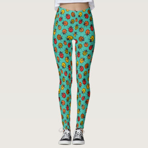 Farbenfrohe Treppenbuchten auf türkis Leggings