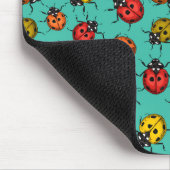 Farbenfrohe Treppenbuchten auf türkis Mousepad (Ecke)