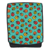 Farbenfrohe Treppenbuchten auf türkis Rucksack (Vorderseite)