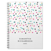 Farbenfrohe Triangle Confetti Personalisiertes Not Notizblock (Vorderseite)