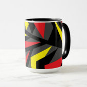 Farbenfrohe Triangle-Muster Geometrie Tasse (VorderseiteRechts)
