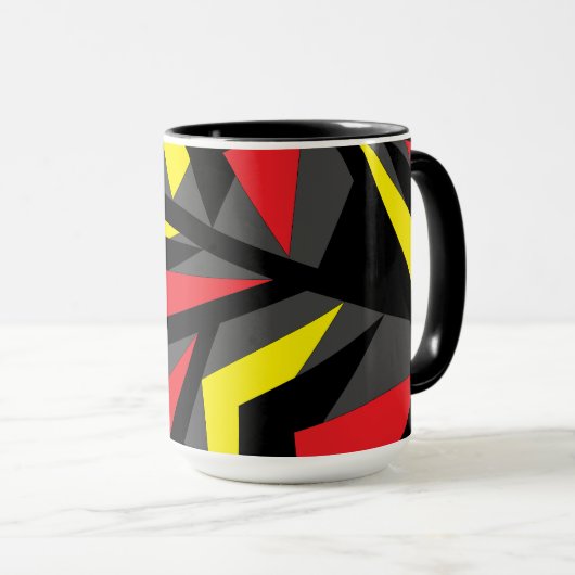 Farbenfrohe Triangle-Muster Geometrie Tasse (VorderseiteRechts)