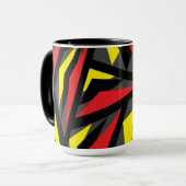 Farbenfrohe Triangle-Muster Geometrie Tasse (Vorderseite Links)
