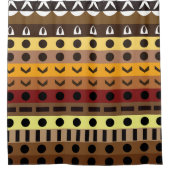 Farbenfrohe Tribal Deko Art Pattern Duschvorhang (Vorderseite)
