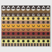 Farbenfrohe Tribal Deko Art Pattern Geschenkpapier (Flach)