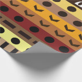 Farbenfrohe Tribal Deko Art Pattern Geschenkpapier (Ecke)