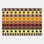 Farbenfrohe Tribal Deko Art Pattern Geschenkpapier Set (Vorderseite)