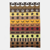 Farbenfrohe Tribal Deko Art Pattern Geschirrtuch (Vertikal)