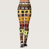 Farbenfrohe Tribal Deko Art Pattern Leggings (Rückseite)