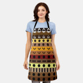 Farbenfrohe Tribal Deko Art Pattern Schürze (Getragen)