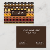 Farbenfrohe Tribal Deko Art Pattern Visitenkarte (Vorne/Hinten)
