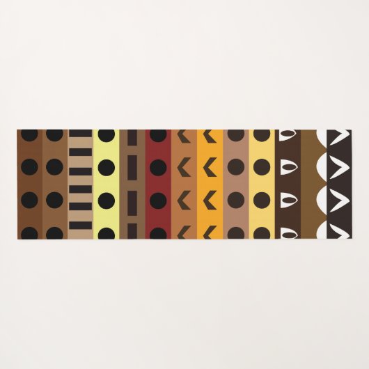 Farbenfrohe Tribal Deko Art Pattern Yogamatte (Rückseite (Horizontal))