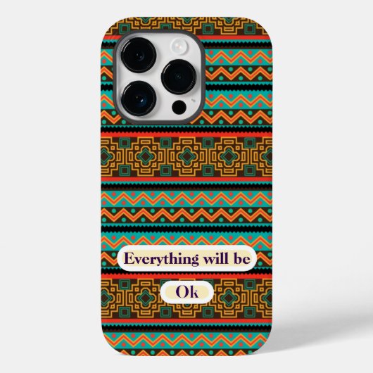 Farbenfrohe Tribal Geometric iPhone Case - Boho Ch (Rückseite)