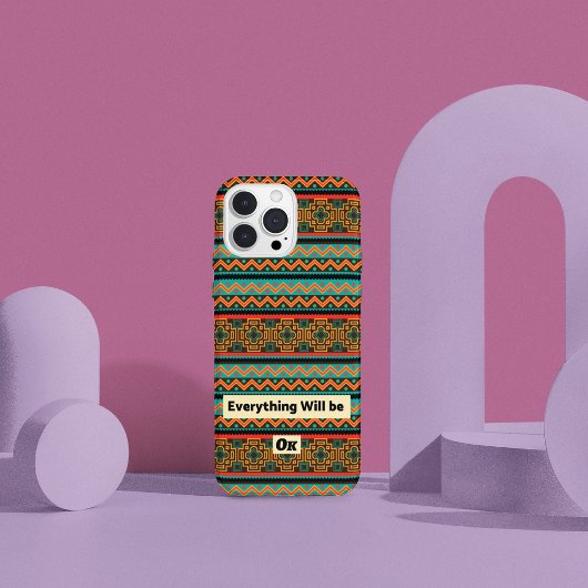 Farbenfrohe Tribal Geometric iPhone Case - Boho Ch