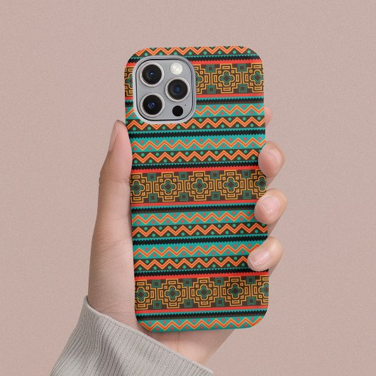 Farbenfrohe Tribal Geometric iPhone Case - Boho Ch