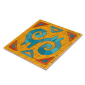 Farbenfrohe Tribal Mosaik Kunst Fliese (Seite)