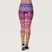 Farbenfrohe Tribal Print Leggings (Rückseite)
