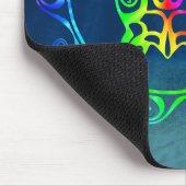 Farbenfrohe Tribal Turtle Mousepad (Ecke)