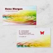 farbenfrohe Trippenkarte Visitenkarte (Vorne/Hinten)