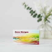 farbenfrohe Trippenkarte Visitenkarte (Stehend Vorderseite)