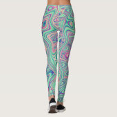 Farbenfrohe Trippy Acid Trip Digitale Abstrakte Ku Leggings (Rückseite)
