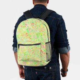 Farbenfrohe Trippy Boho Eclectic Groovy Blob Mosai Bedruckter Rucksack
