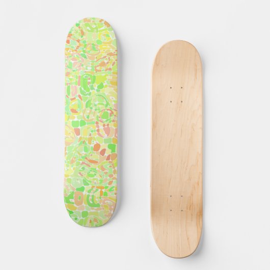 Farbenfrohe Trippy Boho Eclectic Groovy Blob Mosai Skateboard (Vorderseite)