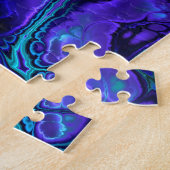 Farbenfrohe Trippy-Fraktal-Marmor Puzzle (Seite)