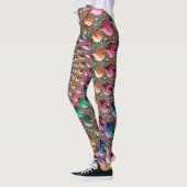 Farbenfrohe Trippy Groovy Fraktal Leggings (Links)
