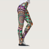 Farbenfrohe Trippy Groovy Fraktal Leggings (Rechts)