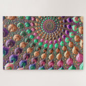 Farbenfrohe Trippy Groovy Fraktal Puzzle (Horizontal)
