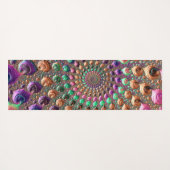 Farbenfrohe Trippy Groovy Fraktal Yogamatte (Rückseite (Horizontal))