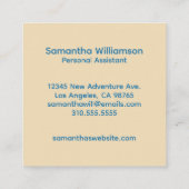 Farbenfrohe Trippy Retro Mod Swirl Quadratische Visitenkarte (Rückseite)