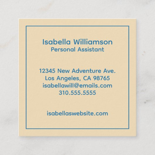 Farbenfrohe Trippy Retro Mod Swirl Quadratische Visitenkarte (Rückseite)