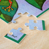 Farbenfrohe Tropenbäume Frösteln Folk Art Jigsaw P Puzzle (Seite)
