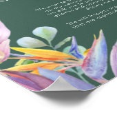 Farbenfrohe Tropenblumenzeremonie ohne Stecker Poster (Ecke)