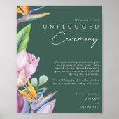 Farbenfrohe Tropenblumenzeremonie ohne Stecker Poster (Vorne)