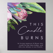 Farbenfrohe Tropenflora Lila diese Kerze bröckelt Poster (Vorne)