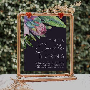 Farbenfrohe Tropenflora Lila diese Kerze bröckelt Poster