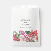 Farbenfrohe Tropenhochzeit Geschenktütchen (Vorderseite)