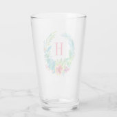 Farbenfrohe Tropenkreuzmonogramm Glas (Rückseite)
