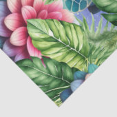 Farbenfrohe Tropenkröten Mama & Baby Seidenpapier (Ausschnitt)