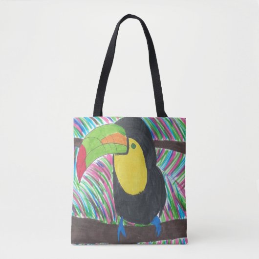 Farbenfrohe Tropenkuppe Tasche (Vorderseite)