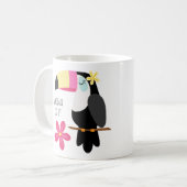 Farbenfrohe Tropenparadies Toucan Kaffeetasse (Vorderseite Links)