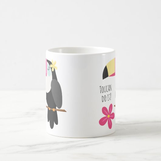 Farbenfrohe Tropenparadies Toucan Kaffeetasse (Mittel)